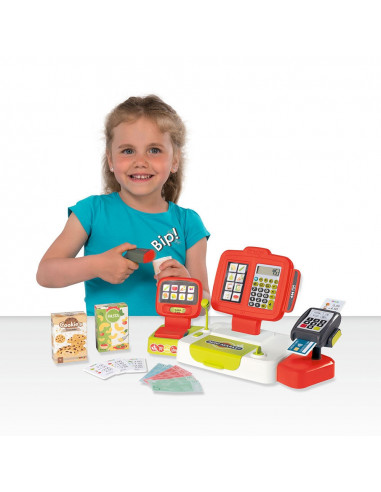 Jucarie Smoby Casa de marcat Large Cash Register rosu cu