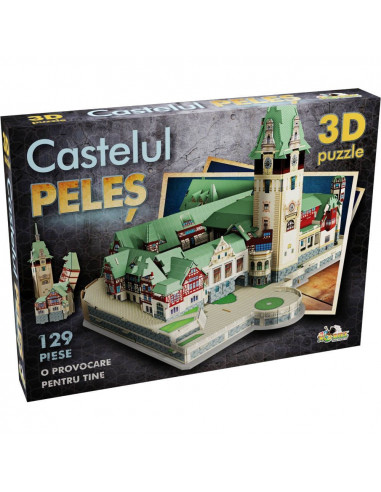 Castelul Peles, Puzzle Noriel 3D, 129 Piese,Uniq2945