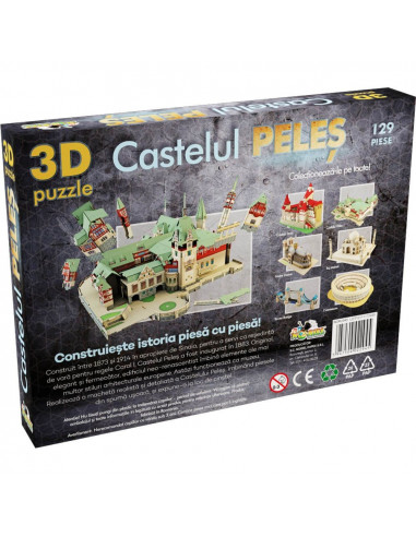 Castelul Peles, Puzzle Noriel 3D, 129 Piese,Uniq2945