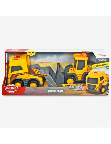 Set Dickie Toys Volvo Truck Team Camion cu remorca si