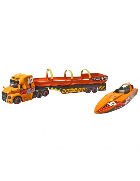 Set Dickie Toys Sea Race Truck Camion cu remorca si