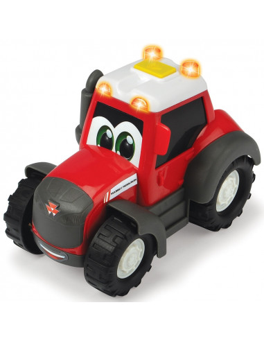Tractor Dickie Toys Happy Ferguson Animal Trailer cu remorca si