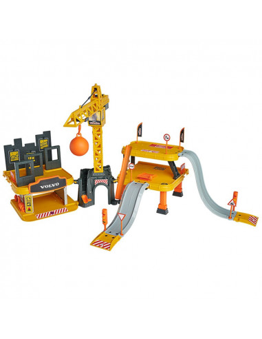 Pista de masini Majorette Creatix Construction cu 5 masinute