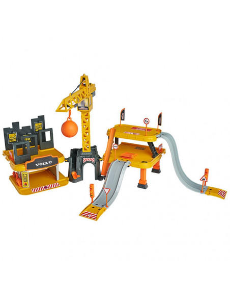 Pista de masini Majorette Creatix Construction cu 5 masinute