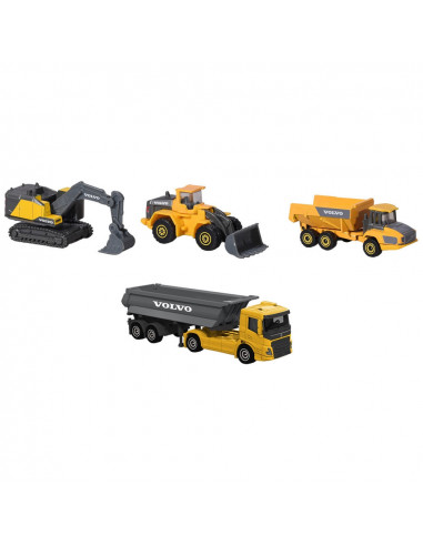 Set Majorette Volvo camion cu remorca, camion basculant