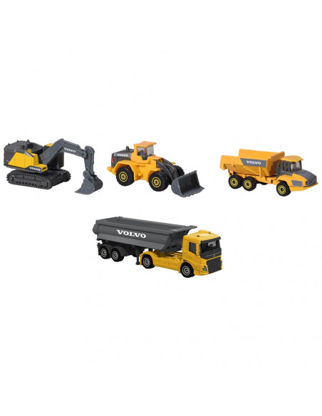 Set Majorette Volvo camion cu remorca, camion basculant