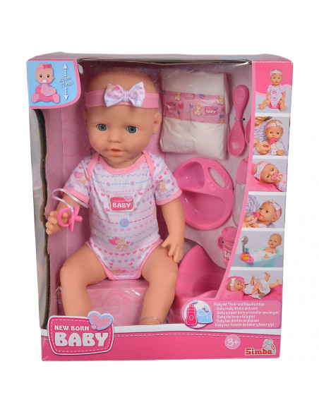 Papusa Simba New Born Baby, Baby Doll 43 cm cu