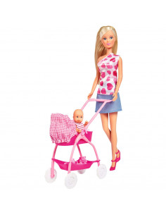 Set Simba Steffi Love New Born Baby Set papusa 29 cm, 1 bebelus 2