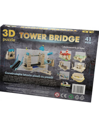 Tower Bridge, Puzzle Noriel 3D, 41 Piese,Uniq2969