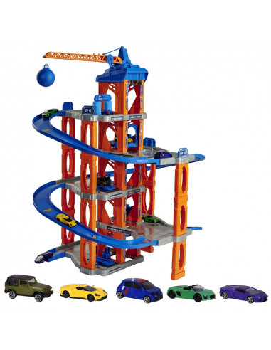 Pista de masini Majorette Motor Lift Center cu 5