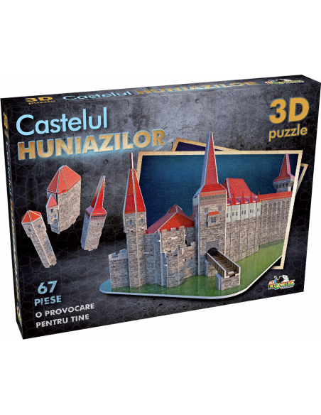 Castelul Huniazilor, Puzzle Noriel 3D, 67 Piese,Uniq3522