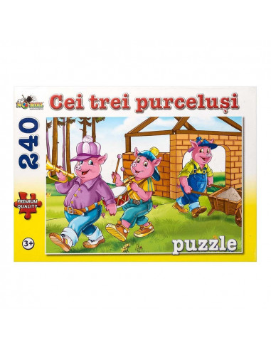Cei Trei Purcelusi, Puzzle Noriel, 240 Piese,Uniq4506