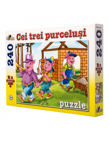 Cei Trei Purcelusi, Puzzle Noriel, 240 Piese,Uniq4506