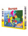 Harta Europei, Puzzle Noriel Lumea Vesela, 240 Piese,Uniq4551