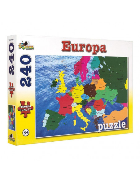 Harta Europei, Puzzle Noriel Lumea Vesela, 240 Piese,Uniq4551