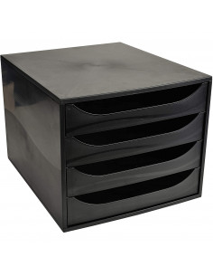 CABINET 4 SERTARE NEGRU/NEGRU EXACOMPTA,EX228014D