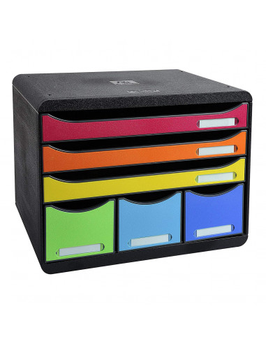 CABINET 6 SERTARE MAXI NEGRU/MULTICOLOR EXACOMPTA,EX306798D