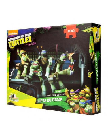 Lupta Cu Pizza Teenage Mutant Ninja Turtles, Puzzle Noriel, 100