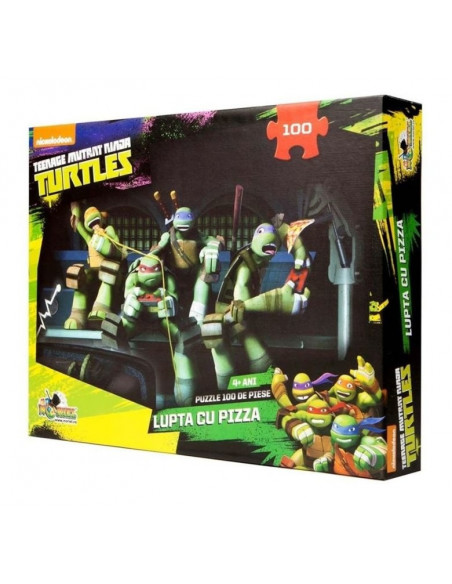 Lupta Cu Pizza Teenage Mutant Ninja Turtles, Puzzle Noriel, 100