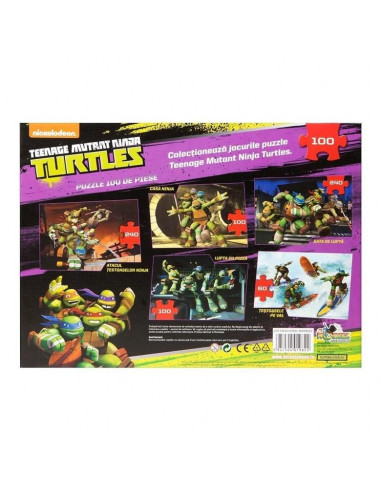 Lupta Cu Pizza Teenage Mutant Ninja Turtles, Puzzle Noriel, 100