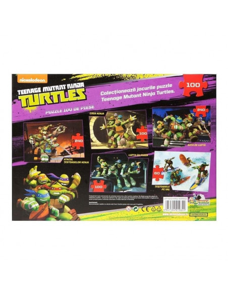 Lupta Cu Pizza Teenage Mutant Ninja Turtles, Puzzle Noriel, 100