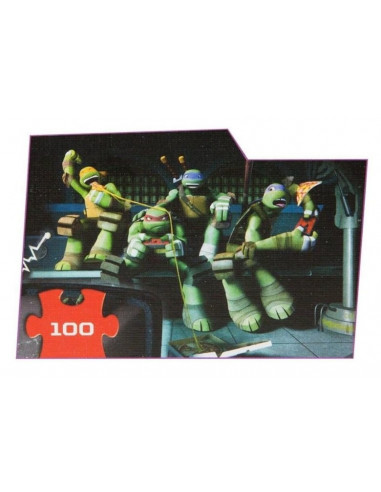 Lupta Cu Pizza Teenage Mutant Ninja Turtles, Puzzle Noriel, 100