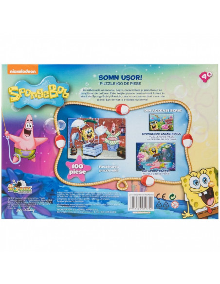Somn Usor Spongebob, Puzzle Noriel, 100 Piese,Uniq9792