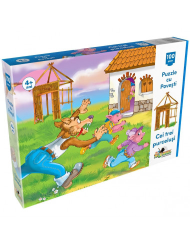 Cei Trei Purcelusi, Puzzle Noriel, 100 Piese,Uniq2754
