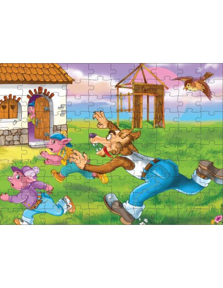 Cei Trei Purcelusi, Puzzle Noriel, 100 Piese,Uniq2754