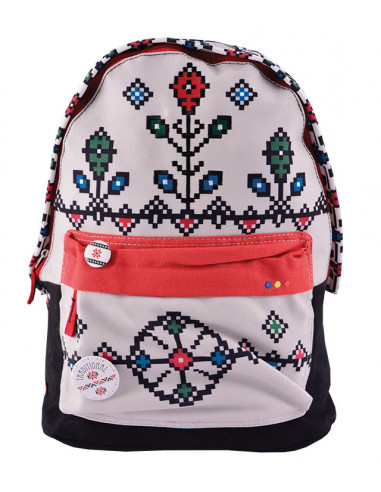 RUCSAC ETHNO CANVAS GRI-ROSU PIGNA,ETRS1922-1