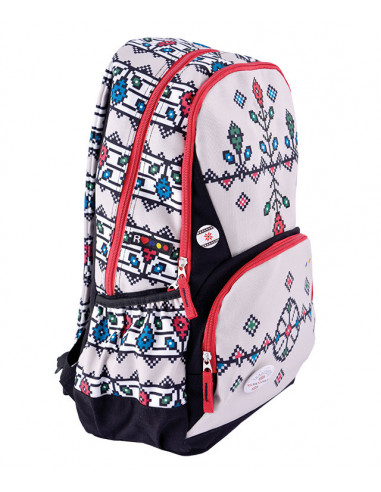 RUCSAC ETHNO CANVAS GRI-NEGRU COMPARTIMENT LAPTOP