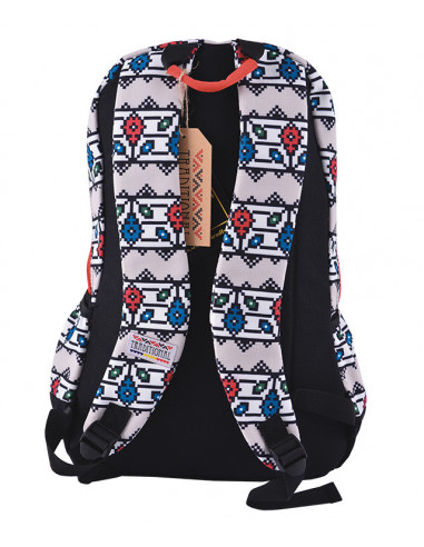 RUCSAC ETHNO CANVAS GRI-NEGRU COMPARTIMENT LAPTOP