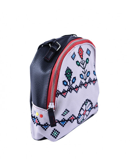 RUCSAC ETHNO MINI CANVAS GRI-NEGRU PIGNA,ETRS1983-1