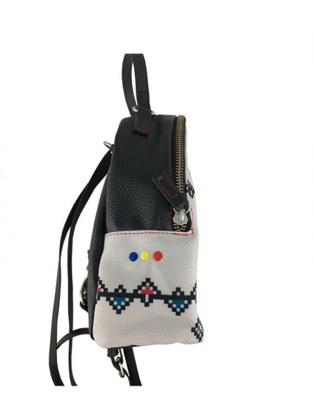RUCSAC ETHNO MINI CANVAS GRI-NEGRU PIGNA,ETRS1983-1