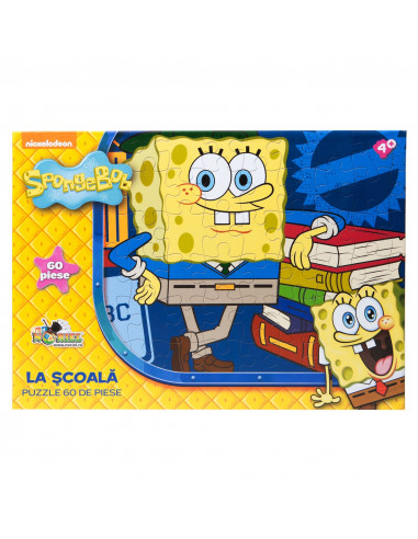 La Scoala Spongebob, Puzzle Noriel, 60 Piese,Uniq9778