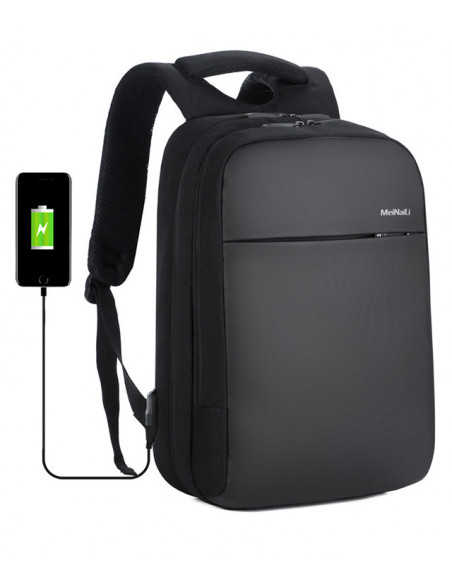 RUCSAC LAPTOP CASTI 43*29*13CM STILISH BLACK PIGNA,BLRS20CH01