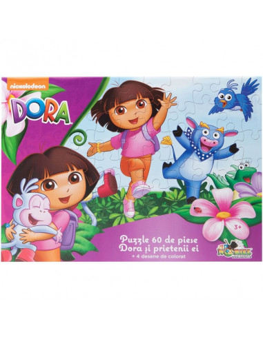 Dora Si Prietenii Ei, Puzzle Noriel, 60 Piese + 4 Desene De