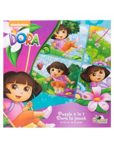 Dora Exploratoarea Puzzle 4 In 1 - Dora La Joaca, 134