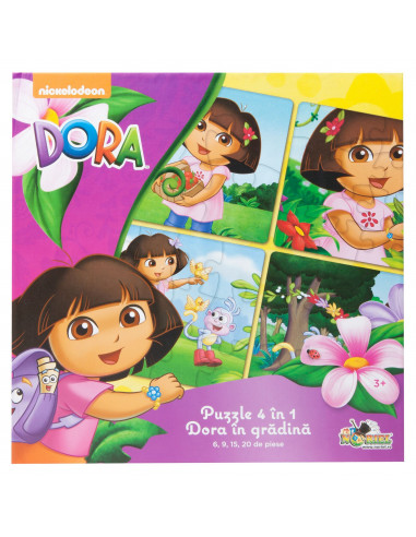 Dora Exploratoarea Puzzle 4 In 1 - Dora In Gradina, 50