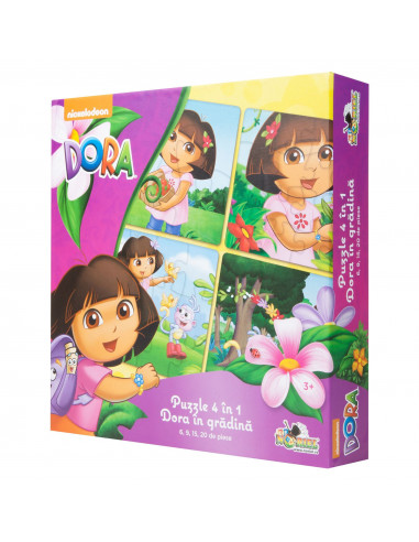 Dora Exploratoarea Puzzle 4 In 1 - Dora In Gradina, 50