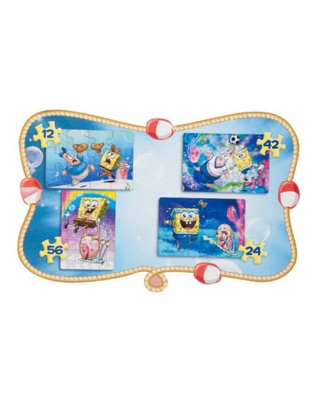 Spongebob Face Sport Puzzle 4 In 1, 134 Piese,NOR9730 Spongebob Face Sport Puzzle 4 In 1, 134 Piese,NOR9730