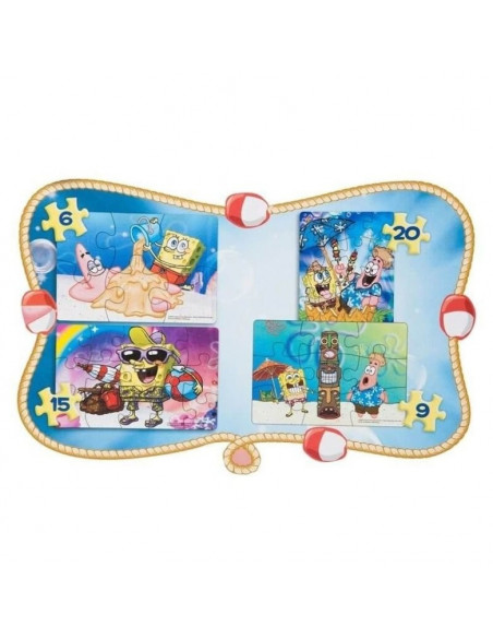 Spongebob In Vacanta Puzzle 4 In 1, 50 Piese,NOR9716 Spongebob In Vacanta Puzzle 4 In 1, 50 Piese,NOR9716