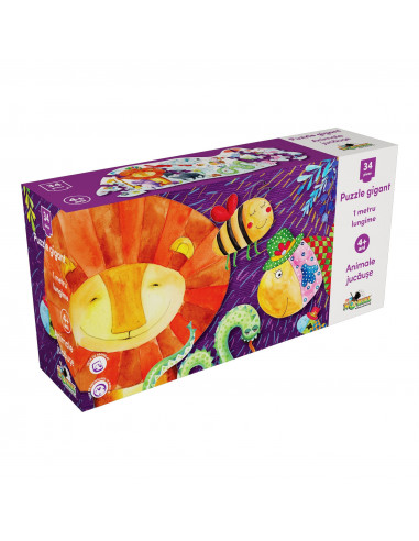 Animale Jucause, Puzzle Gigant Noriel, 34 Piese,Uniq2013