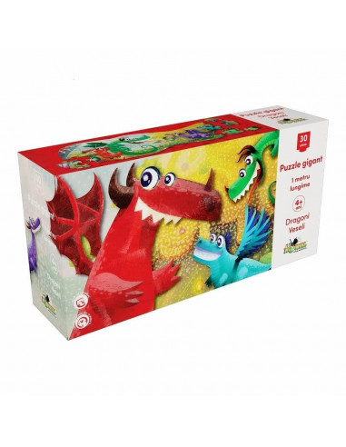 Dragoni Veseli, Puzzle Gigant Noriel, 30 Piese,Uniq2006