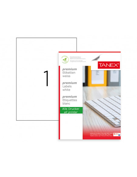 ETICHETE 1/A4 210*297MM COLTURI DREPTE 100/TOP TANEX,TW2000