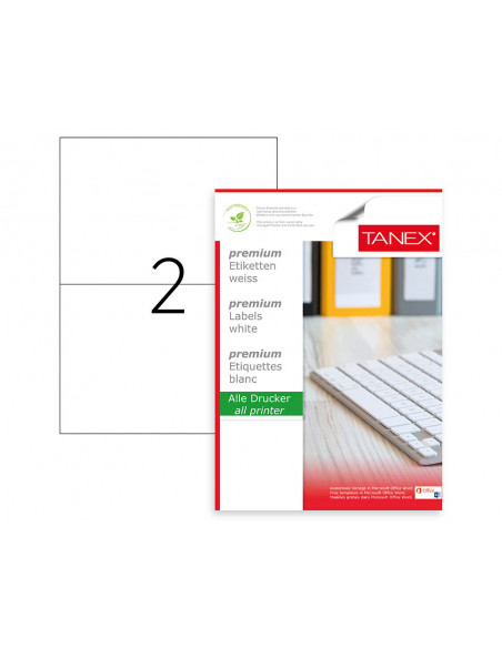 ETICHETE 2/A4 210*148.5MM COLTURI DREPTE 100/TOP TANEX,TW2102