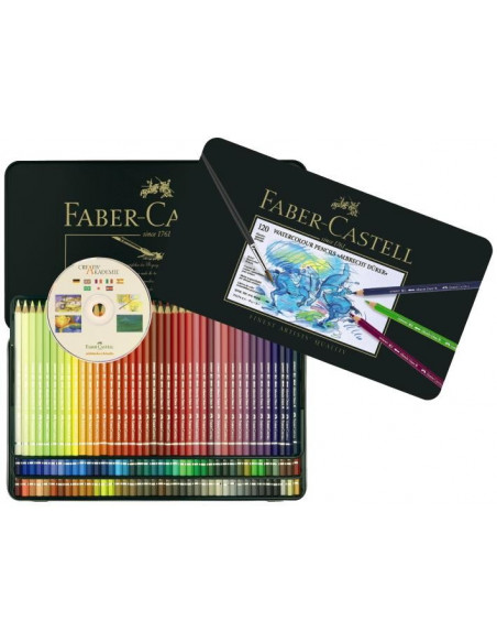FC117512,Creioane colorate Faber-Castell Acuarela A.Durer, 12 culori, cutie metal