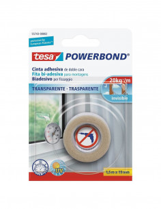 BANDA DUBLU ADEZIVA TRANSPARENTA 1.5M 19MM TESA,TS557432