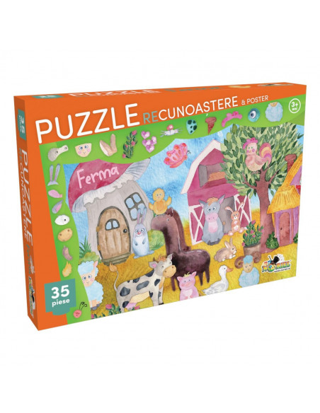 Recunoasterea La Ferma, Puzzle Noriel, 35 Piese,Uniq2181