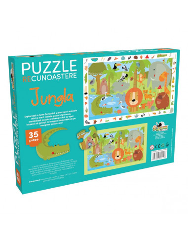 Recunoastere Jungla, Puzzle Noriel, 35 Piese,Uniq2198
